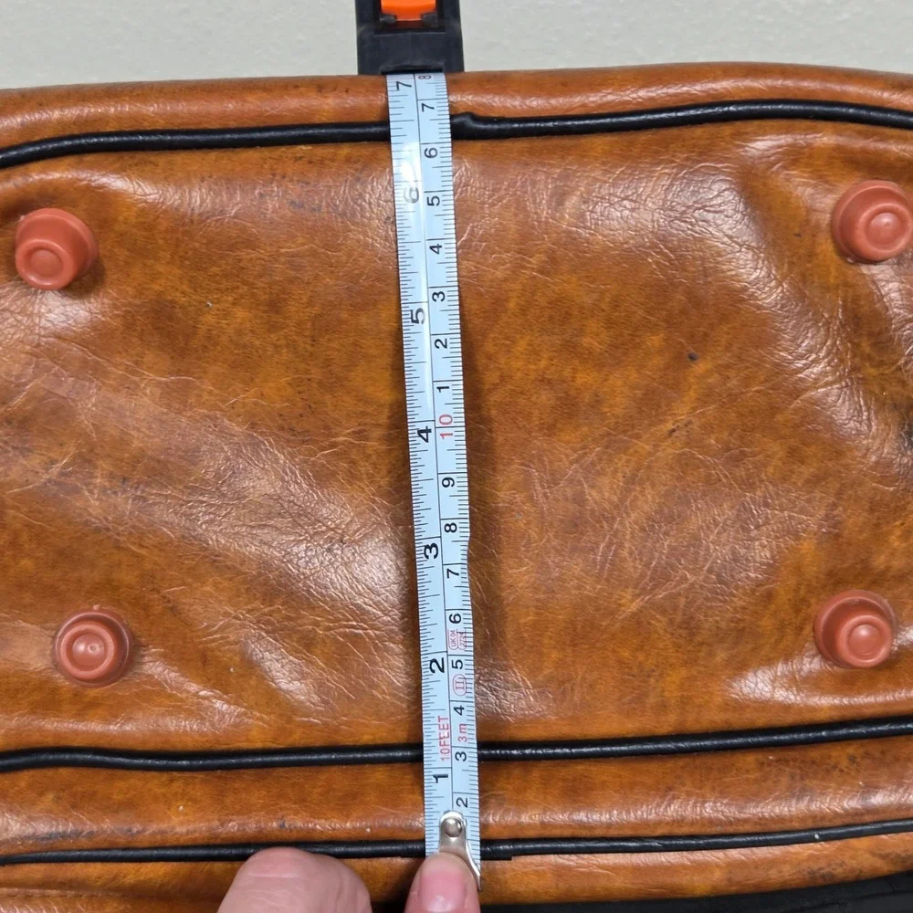 vintage y2k cognac brown black multi zip moto satchel shoulder bag